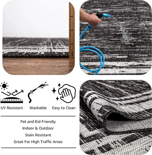 Miniatura 270 de Keen Home Design Alfombra de pasillo para exteriores, 26 x 119 pulgadas, lavable para interiores y exteriores, para patio, cocina, balcón, playa