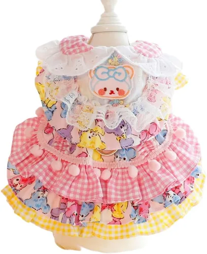Miniatura 10 de Moda Vestido de Princesa de Chifón para Perro Dulce Cachorro para Perro EXTRAL Pequeño y Perro Pequeño Rosa M