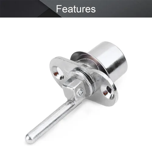 Miniatura 3 de MroMax Cerradura de cajón, diámetro de cilindro de 3/4 pulgadas (0.748 in), llave diferente, cerradura de émbolo de gabinete de aleación de zinc