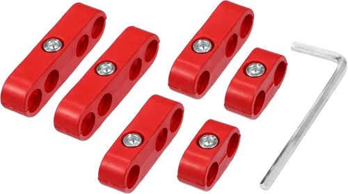 Miniatura 8 de X AUTOHAUX 1 Unidades 0.276 in-0.315 in Motor de Coche Bujía Separador de Alambre Telares Divisor Organizador Abrazadera Plástico Azul