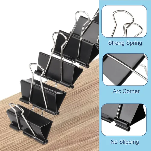 Miniatura 3 de Ufmarine Clips de carpeta extra grandes de 2 pulgadas, (40 piezas) clips de papel grandes para oficina