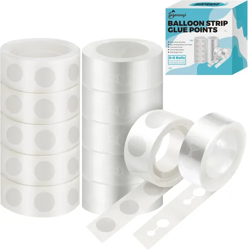 Miniatura 8 de gegemaoyi 1000 Piezas Puntos de Pegamento Transparentes para Globos Adhesivo Removible Puntos Adhesivos de Doble Cara Cinta de Puntos de Pegamento