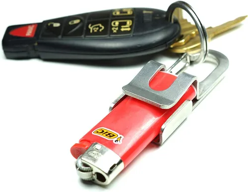 Miniatura 7 de Screwpop Bic - Llavero estándar para encendedor de tamaño completo, multiherramienta con mosquetón y abridor de botellas, construcción de acero