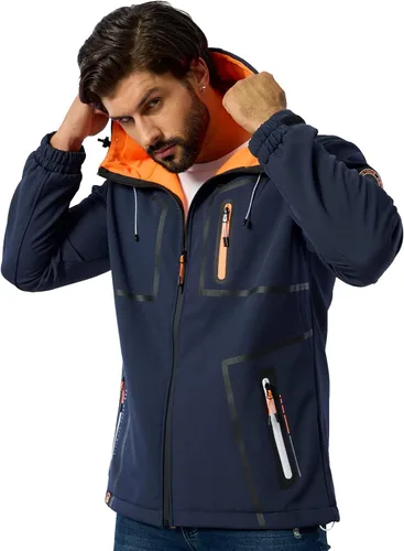 Miniatura 7 de UIUO-UIPEU Men's Softshell Jackets Fleece Lined Waterproof Windbreaker Hooded Jackets for Men Hiking Golf Jacket Fall Winter
