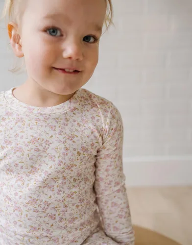 Miniatura 3 de moimoln 6M-8Y Pijama floral para bebé y niña pequeña, suave, modal, algodón, transpirable, ajustado, manga larga, conjunto de ropa de dormir