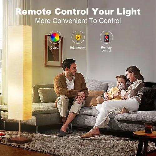 Miniatura 4 de GyroVu RGBW - Lámpara de pie de 65 pulgadas para sala de estar, lámpara de pie LED que cambia de color, lámpara de pie de esquina alta con control