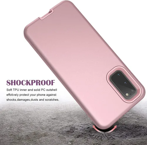 Miniatura 3 de WeLoveCase Funda para Galaxy S20, S20 5G Cover 3 en 1, cuerpo completo, protección resistente, híbrida, a prueba de golpes, TPU parachoques de tres