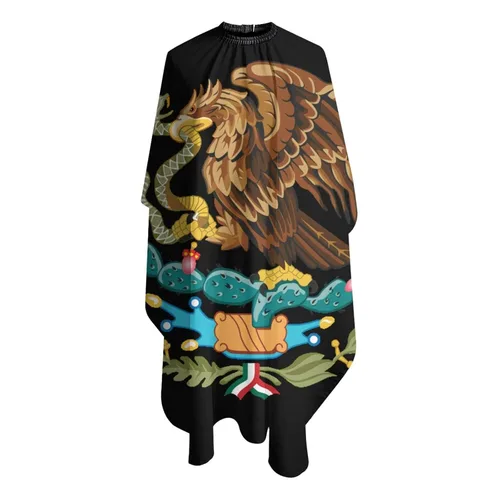 Miniatura 3 de Escudo de armas de México salón de corte de pelo capa de tela peluquería peluquería abrigo corte de pelo delantal paño accesorio