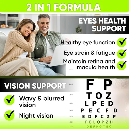 Miniatura 2 de NutraPro Apoyo a la visión: las mejores vitaminas para los ojos para una visión borrosa. Suplementos oculares para adultos con luteína para la salud