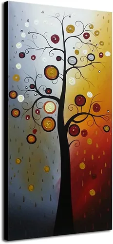 Miniatura 8 de Wieco Art Pintura al óleo floral grande sobre lienzo, arte de pared listo para colgar para sala de estar, dormitorio, decoración del hogar, moderno