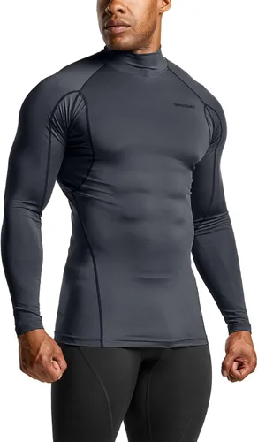 Miniatura 2 de TSLA - Paquete de 1 o 3 camisetas de compresión para hombre de manga larga con SPF 50 camiseta de entrenamiento deportiva de protección