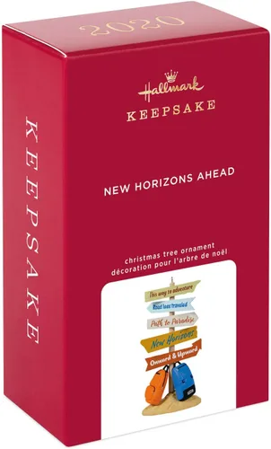 Miniatura 4 de Hallmark Adorno navideño de recuerdo 2020 con fecha de año, nuevos horizontes por delante (viajes, graduación, jubilación) (1799QGO1971)
