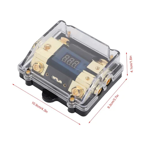 Miniatura 5 de Bloque de soporte, 100A 1 en 2 bloque de salida con pantalla LED digital de voltaje para audio de yate de automóvil