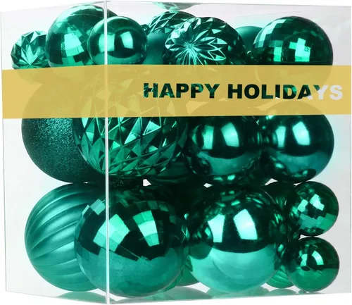 Miniatura 177 de Bolas de Navidad Grandes de 3.2" en Azul Bebé - Adornos para Árbol de Navidad, Bolas Colgantes Inastillables para Cumpleaños, Halloween, Boda