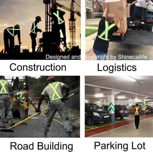 Miniatura 4 de Chaleco de seguridad reflectante de 2 pulgadas más ancho, 60% más de alta visibilidad para correr, construcción, caminar, mujeres y hombres