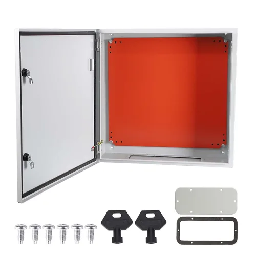 Caja eléctrica de acero de NEMA, impermeable IP66 y a prueba de polvo, caja de conexiones con cerradura para exteriores/interiores Tamaño de la caja