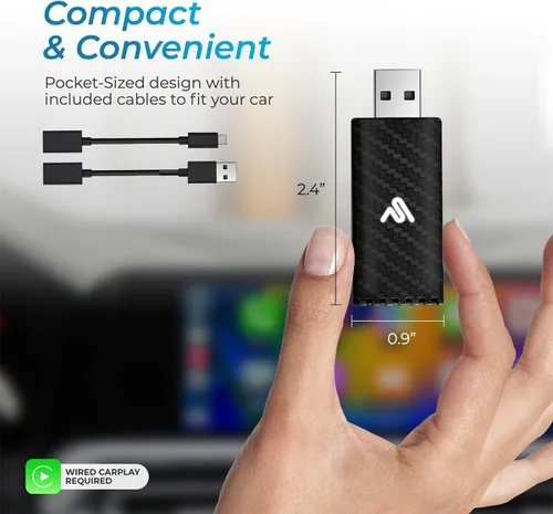 Miniatura 4 de AutoSky Adaptador inalámbrico CarPlay 2025 Pro Edition - Adaptador inalámbrico CarPlay más rápido y compacto de fábrica con cable CarPlay Cars