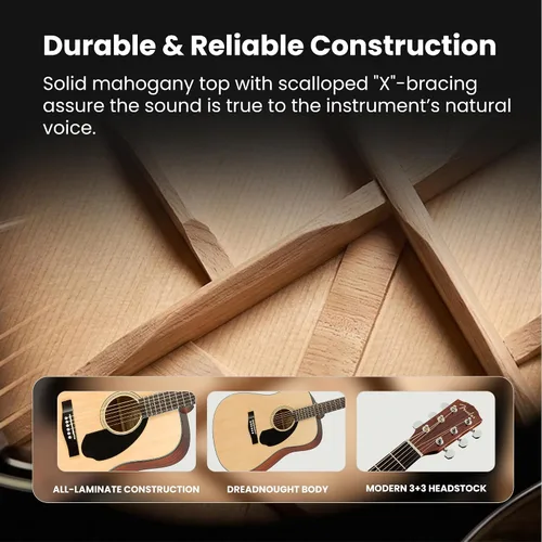 Miniatura 3 de Conjuntos de guitarras acústicas Fender CD-60.