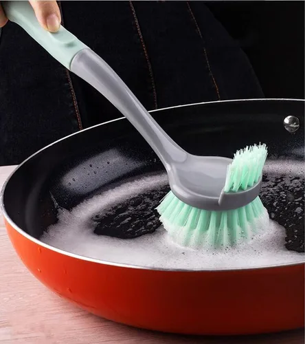 Miniatura 5 de Cepillos para fregar platos, utensilios de cocina y cepillo para verduras con cerdas duraderas, cepillo de platos de 2 caras para fregadero, cocina