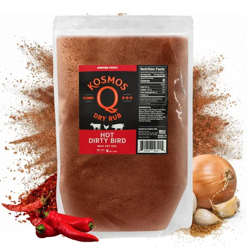 Miniatura 19 de Kosmos Q Funda de vaca Hot BBQ Rub, regalo del día del padre, condimento picante de bistec y pechuga con chile, ajo, cebolla, pimentón y humo