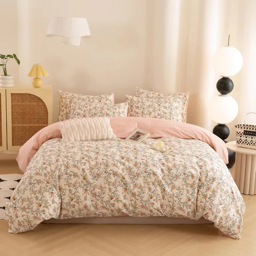 Miniatura 29 de ECOCOTT Juego de funda de edredón floral tamaño Queen, 100% algodón lavado, sensación de lino, 3 piezas, funda de edredón vintage con cierre