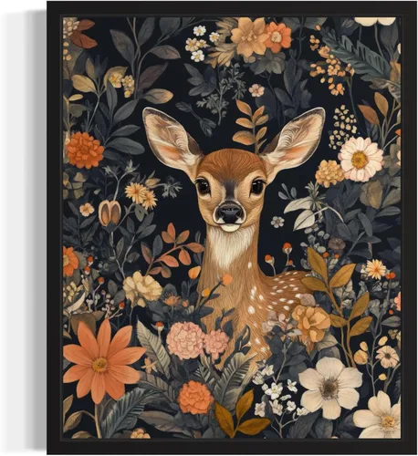 Miniatura 21 de Póster de Arte de Luna Llena, Estilo William Morris Retro de Mediados de Siglo Botánico Victoriano Academia Oscura Decoración Gótica Galería 10a