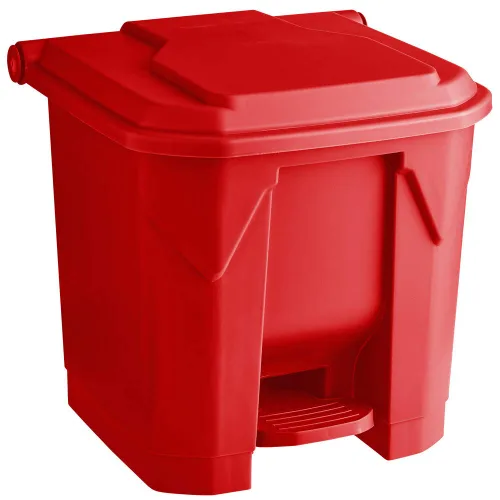 Miniatura 3 de PRO&Family Cubo de basura rectangular beige de 32 cuartos de galón / 8 galones, cubo de basura con tapa, papelera de reciclaje