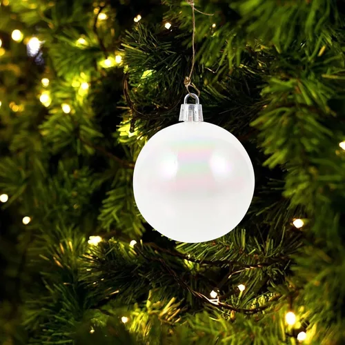 Miniatura 9 de Garneck 12 bolas de adornos de Navidad iridiscentes, de plástico, inastillables, esferas de Navidad, árbol de Navidad, adornos colgantes