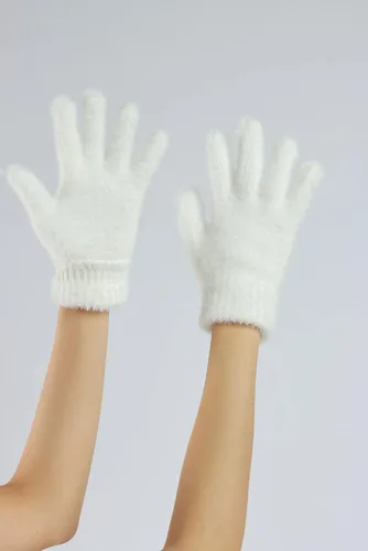 Miniatura 15 de Sahabowi Guantes de cuero para clima frío Manopla de lana cálida de invierno para mujeres
