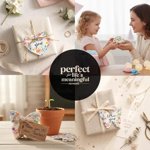 Miniatura 9 de Combo Seed Paper - 24pcs Hearts & 24pcs Butterflies, Writable & Plantable Wildflower Gifts for Mom this Mother’s Day, Use for Shower Favors