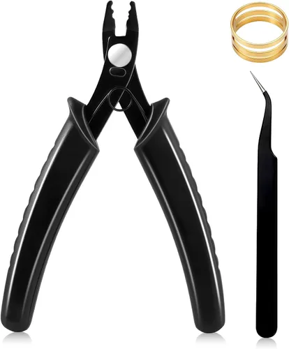 Miniatura 12 de URSKYTOUS Juego de 3 piezas de alicates para joyería, kit de herramientas para hacer joyería que incluye alicates de punta de aguja, alicates de Bm