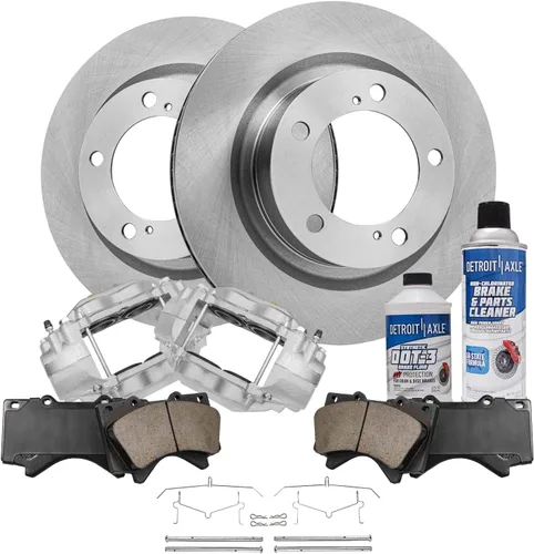 Miniatura 83 de Detroit Axle - 4 rotores de freno para Ford 2012 2013 2014 F-150 Lobo, repuesto de rotores de freno de disco: rotor delantero de 13.78 pulgadas