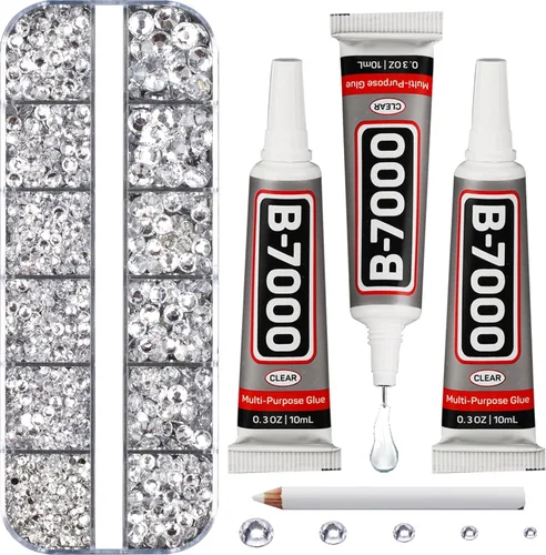 Miniatura 36 de 31000 piezas de diamantes de imitación para hacer brillar, kit de 3 mm de diamantes de imitación con parte trasera plana para manualidades, ropa