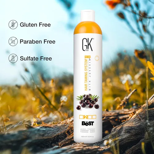 Miniatura 7 de GK HAIR Global Keratin The Best ACAI (33.8 onzas líquidas/33.8 fl oz) Tratamiento capilar de queratina alisadora – Alisado profesional brasileño