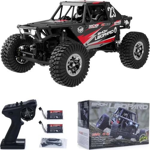 Miniatura 11 de LDARC 1:43 Escala Mini RC Crawler RTR RC Camión de Roca 4x4 2.4GHZ Grado de Pasatiempo Control Remoto Modelo de Vehículo RC Buggy, Viene con una