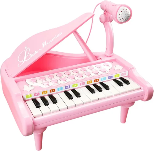 Miniatura 9 de Juguetes para niñas de 3 años en adelante: Regalo de 49 teclas Teclado de piano para niños, juguete de instrumento musical educativo multifuncional