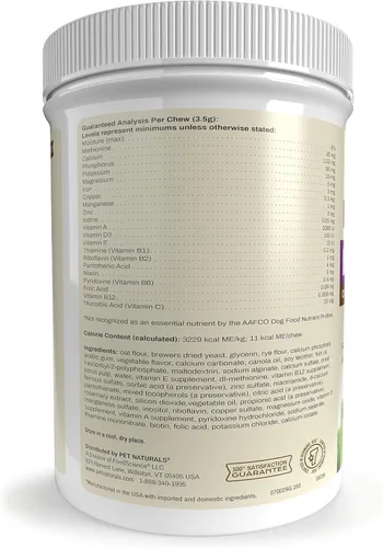 Miniatura 6 de Pet Naturals Multivitamínico diario para perros, sabor vegetal, 150 masticables - Deliciosos masticables con aminoácidos y antioxidantes - Apoya