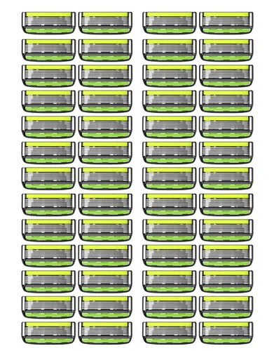 Miniatura 10 de Dorco Pace 6 Pro - Sistema de maquinilla de afeitar de seis cuchillas con recortadora - Paquete de 10 (1 mango + 10 cartuchos)