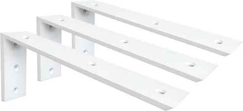 Miniatura 27 de WINKER Soporte para encimera, paquete de 2 unidades resistente de soporte oculto en L para estante de 3/8 pulgadas de grosor, 10 x 6 x 2.5 pulgadas