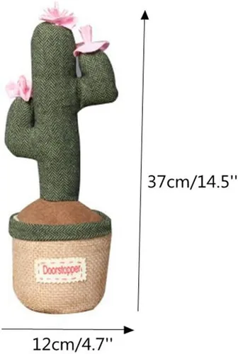 Miniatura 2 de Tope de puerta decorativo de animales de tela bonita, topes interiores con peso de cactus, tope de puerta de tela compacta, regalos para mamá, tapón