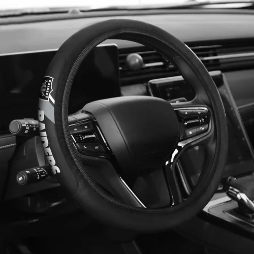 Miniatura 9 de Funda Deportiva de Cuero para Volante Accesorios de Automóvil, Tamaño Universal se Ajusta a Volantes de 14-15 Pulgadas de Todos los Vehículos