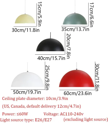 Miniatura 5 de Lámparas de cúpula industrial, semicirculares, curvadas, de metal mate, lámpara colgante vintage rústica, accesorios de iluminación para granja
