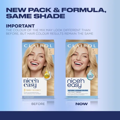 Miniatura 3 de Clairol Nice'n Easy Tinte Permanente para el Cabello, 11 Rubio Ultra Claro, Paquete de 3
