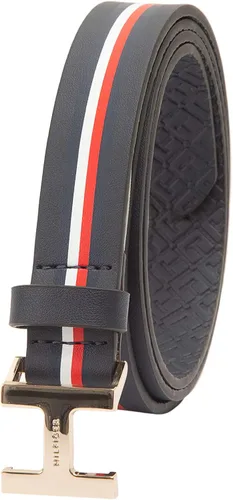Miniatura 2 de Tommy Hilfiger Cinturón de cuero de moda para mujer, pantalones y vestidos, Azul marino