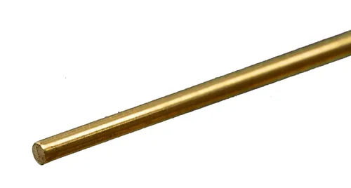 Miniatura 3 de K&S 8163 Varilla redonda de latón, 3/32" de diámetro exterior x 12" de largo, 1 pieza, fabricada en los Estados Unidos
