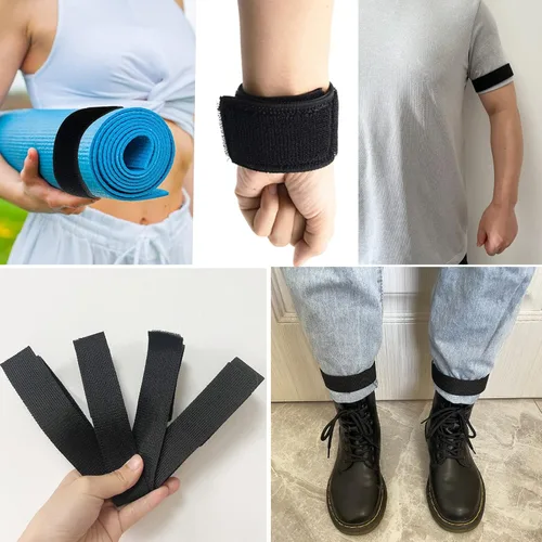 Miniatura 7 de Correas negras elásticas militares para botas vaqueras, correas tácticas ajustables militares para caza, jardinería, senderismo, ciclismo, pesca, 4
