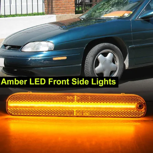 Miniatura 6 de Luces LED de marcador lateral para Chevy Lumina y Monte Carlo 1995-2001 con lente transparente, marcadores de guardabarros izquierdo y derecho