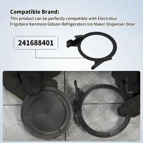 Miniatura 3 de 241688401 Piezas de solapa de sello de puerta de canal de hielo para dispensador de refrigerador, sustituye a 5304421629 7241688701 compatible