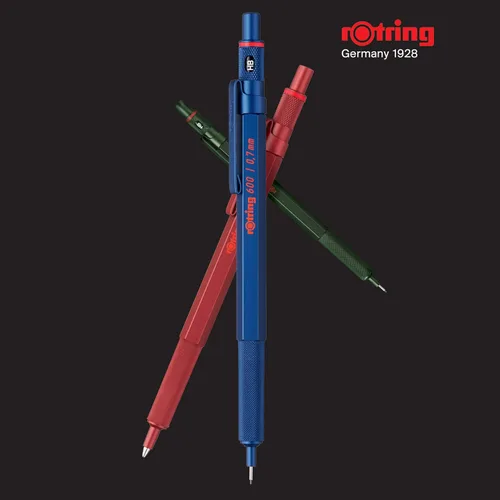 Miniatura 4 de Rotring 600 Bolígrafo de punta mediana, tinta negra, barril negro, recargable