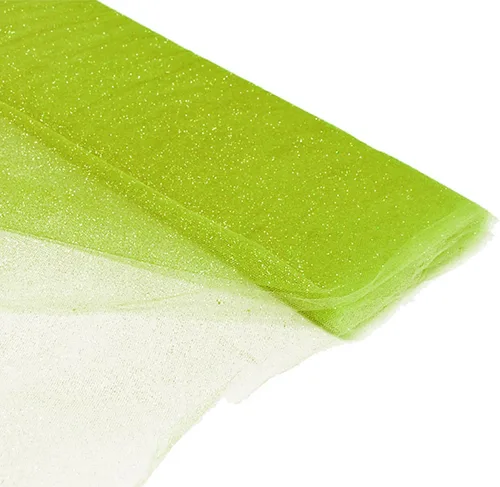 Perno de tul de tela con purpurina de 54" por 10 yardas (30 pies) para bodas y decoración (verde manzana)